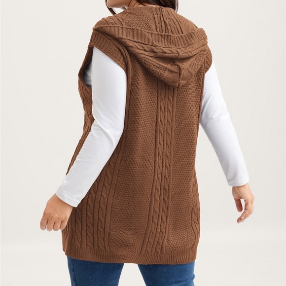 NEW BloomChic The Willow Knit Hooded Vest - Picture 6 of 7